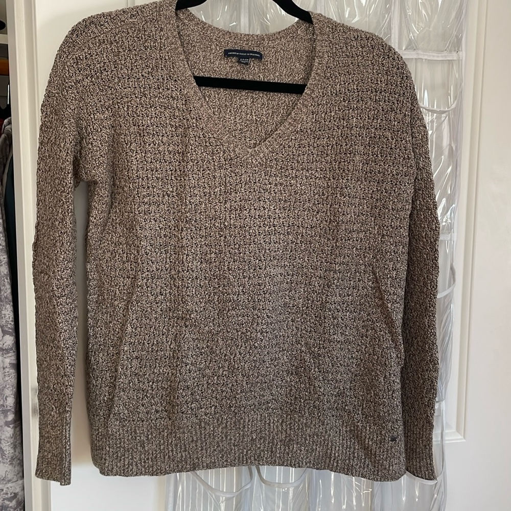 Brown knit sweater